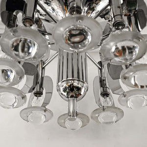 Flash mount ceiling light by Gaetano Sciolari, 1970s