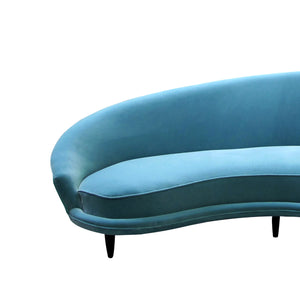 Mid-Century Modern Large Curved Sofa in the manner of Frederico Munari, Italian