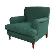 Load image into Gallery viewer, Mid-century Pair of Large Swedish Armchairs Newly Upholstered In a Green Fabric
