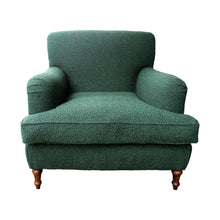 Load image into Gallery viewer, Mid-century Pair of Large Swedish Armchairs Newly Upholstered In a Green Fabric
