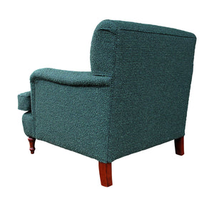 Mid-century Pair of Large Swedish Armchairs Newly Upholstered In a Green Fabric