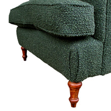 Load image into Gallery viewer, Mid-century Pair of Large Swedish Armchairs Newly Upholstered In a Green Fabric
