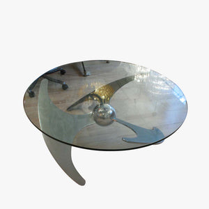 Propeller table Italian design by Luciano Campanini
