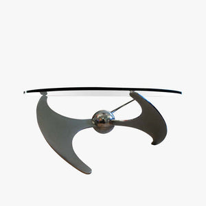 Propeller table Italian design by Luciano Campanini