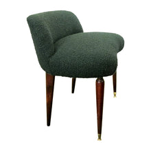 Load image into Gallery viewer, Mid-Century Italian Art Deco Stool with Backrest Newly Upholstered
