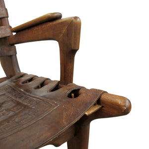 1960s Pair of Leather Chairs Designed by Angel Pazmino, Ecuador