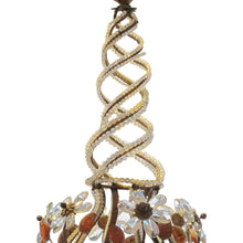 Load image into Gallery viewer, 1960s Pair of Banci Of Florence Floral Crystal Chandelier, Italian
