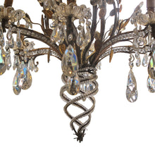 Load image into Gallery viewer, 1960s Pair of Banci Of Florence Floral Crystal Chandelier, Italian
