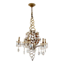 Load image into Gallery viewer, 1960s Pair of Banci Of Florence Floral Crystal Chandelier, Italian
