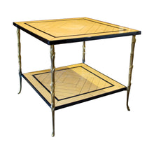 Load image into Gallery viewer, 1970s Pair of Side Tables by Maison Delisle with Bronze legs, French
