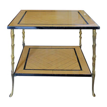 Load image into Gallery viewer, 1970s Pair of Side Tables by Maison Delisle with Bronze legs, French
