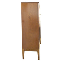 Load image into Gallery viewer, 1940s Elegant Swedish Ash Veneer Cabinet with Carved Frieze and Ample Storage
