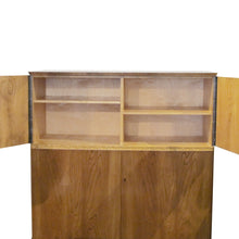 Load image into Gallery viewer, 1940s Elegant Swedish Ash Veneer Cabinet with Carved Frieze and Ample Storage
