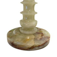 Load image into Gallery viewer, Mid-Century Pair of Polished Green Onyx Table Lamps, English
