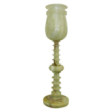 Load image into Gallery viewer, Mid-Century Pair of Polished Green Onyx Table Lamps, English
