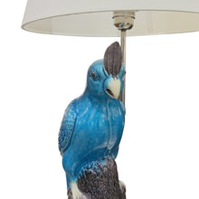 Load image into Gallery viewer, Mid-century Pair of Ceramic Parrot Table lamps with White Marble Base, Italian
