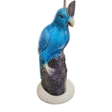 Load image into Gallery viewer, Mid-century Pair of Ceramic Parrot Table lamps with White Marble Base, Italian
