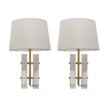 Load image into Gallery viewer, 1970s American Pair of Lucite Table lamps attributed to Charles Hollis Jones
