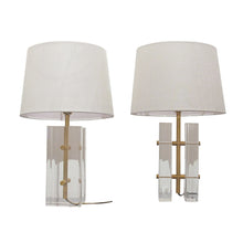 Load image into Gallery viewer, 1970s American Pair of Lucite Table lamps attributed to Charles Hollis Jones
