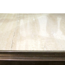 Load image into Gallery viewer, 1970s Belgian Square Travertine Top Side Table by Belgo Chrome
