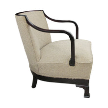 Load image into Gallery viewer, 1930s/40s Pair of Swedish Armchairs Newly Upholstered in a Bouclé Fabric
