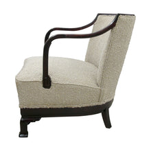 Load image into Gallery viewer, 1930s/40s Pair of Swedish Armchairs Newly Upholstered in a Bouclé Fabric
