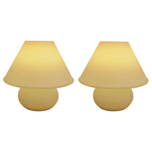 Load image into Gallery viewer, Pair of White Glass Mushroom Table Lamps by Glashütte Limburg, 1960s
