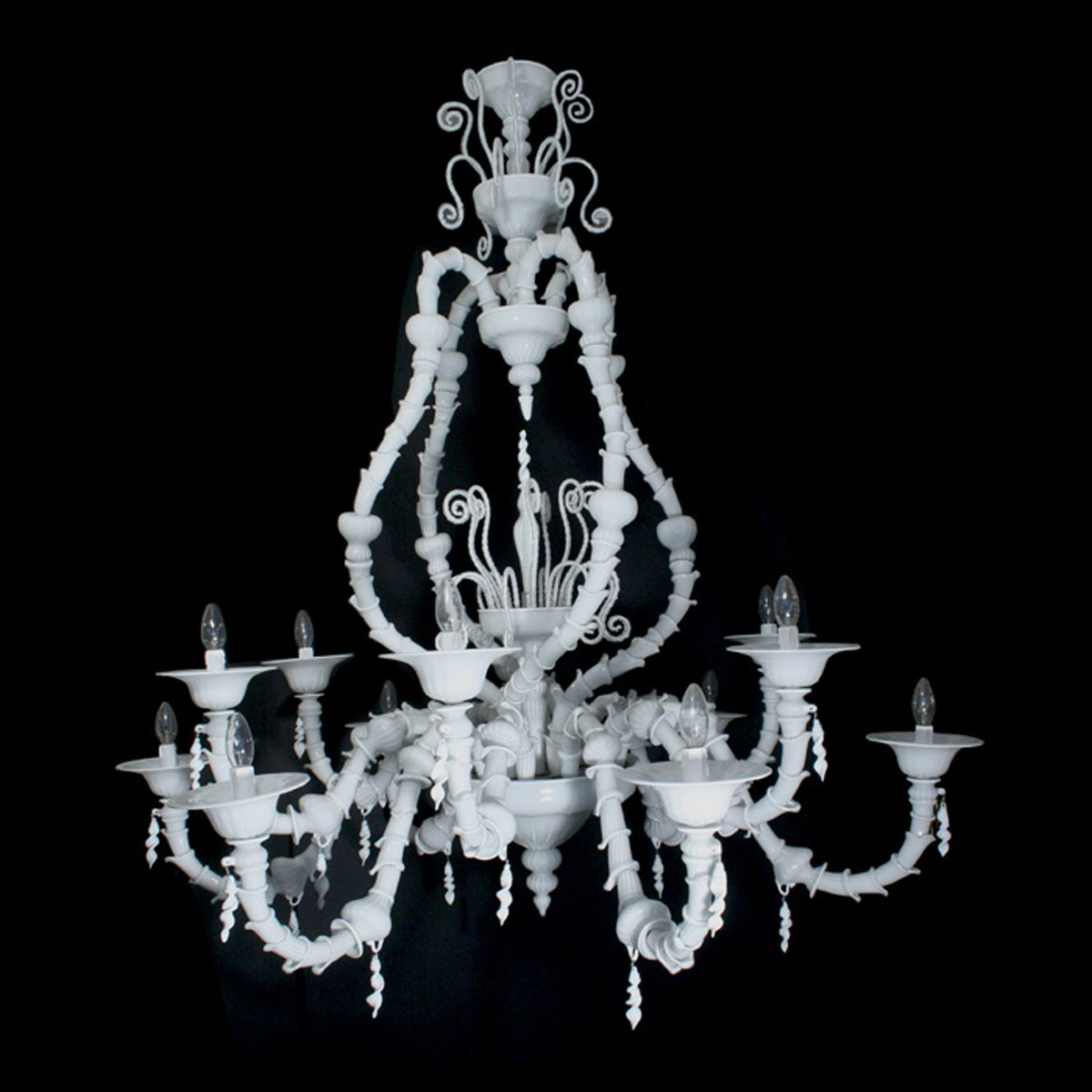 12 lights Murano Rezzonico Chandelier