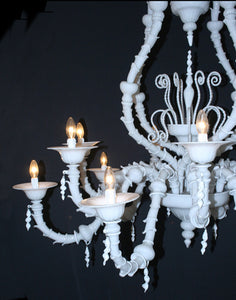 12 lights Murano Rezzonico Chandelier