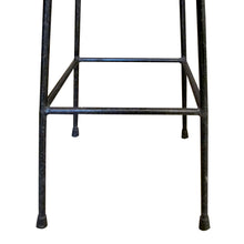 Load image into Gallery viewer, Mid-Century French Pair of Wrought Iron and Rattan Bar Stools
