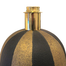 Load image into Gallery viewer, 1950s Pair of Spherical Black and Gold Ceramic Table lamps, Italian
