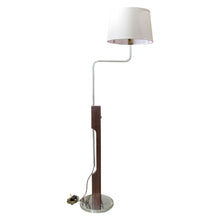 Load image into Gallery viewer, 1960s Pair of Chrome and Walnut Swivel Bracket Floor Lamps, Swedish
