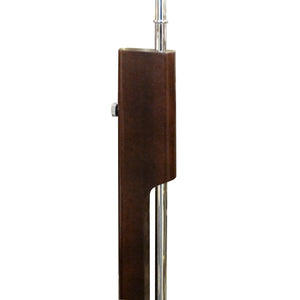 1960s Pair of Chrome and Walnut Swivel Bracket Floor Lamps, Swedish