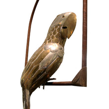 Load image into Gallery viewer, 1970s Brass Parrot Sculpture On a Perch by Sergio Bustamante, Mexican
