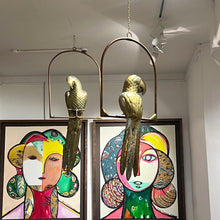 Load image into Gallery viewer, 1970s Brass Parrot Sculpture On a Perch by Sergio Bustamante, Mexican
