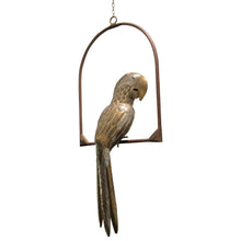 Load image into Gallery viewer, 1970s Brass Parrot Sculpture On a Perch by Sergio Bustamante, Mexican
