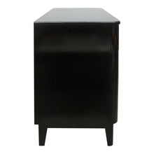 Load image into Gallery viewer, 1950s Swedish Black Polished Chest of Drawers with Brass Handles
