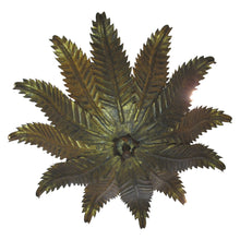 Load image into Gallery viewer, Vintage 1950s Spanish Fern Leaf Tole Chandelier with Layered Fronds

