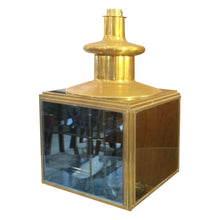 Load image into Gallery viewer, Pair of 1950s Italian Brass and Glass Table Lamps with Mirrored Panels
