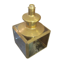 Load image into Gallery viewer, Pair of 1950s Italian Brass and Glass Table Lamps with Mirrored Panels
