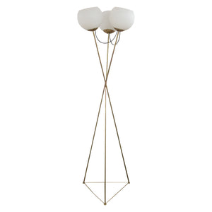 Sculptural Tripod Floor Lamp with Three Glass Globes, Germany 1970s