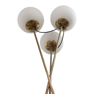Sculptural Tripod Floor Lamp with Three Glass Globes, Germany 1970s