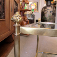 Load image into Gallery viewer, Pair of Brass and Glass Side Tables, Maison Bagues Style, French 1950s
