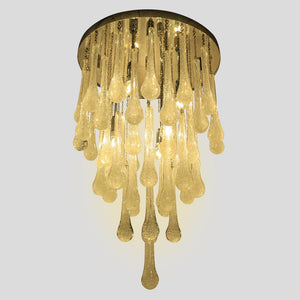 Murano drops shapes blown ceiling light