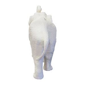 Vintage White Ceramic Elephant – Sèvres, French 1950
