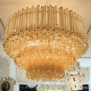 An outstanding Venini Triedri ceiling light.