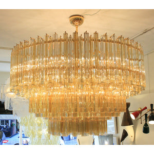 An outstanding Venini Triedri ceiling light.