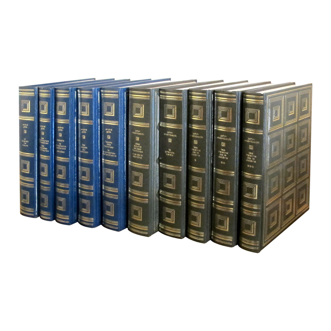 Collection of 10 Vintage Hardback Books – André Gide & John Steinbeck, French