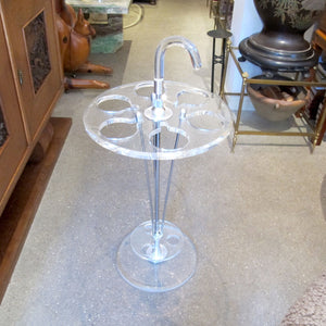1970s French Perspex & Chrome Umbrella Stand