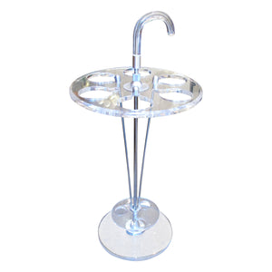 1970s French Perspex & Chrome Umbrella Stand